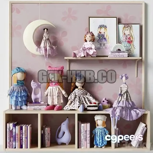 3ds Max Free – Childroom decor for girls