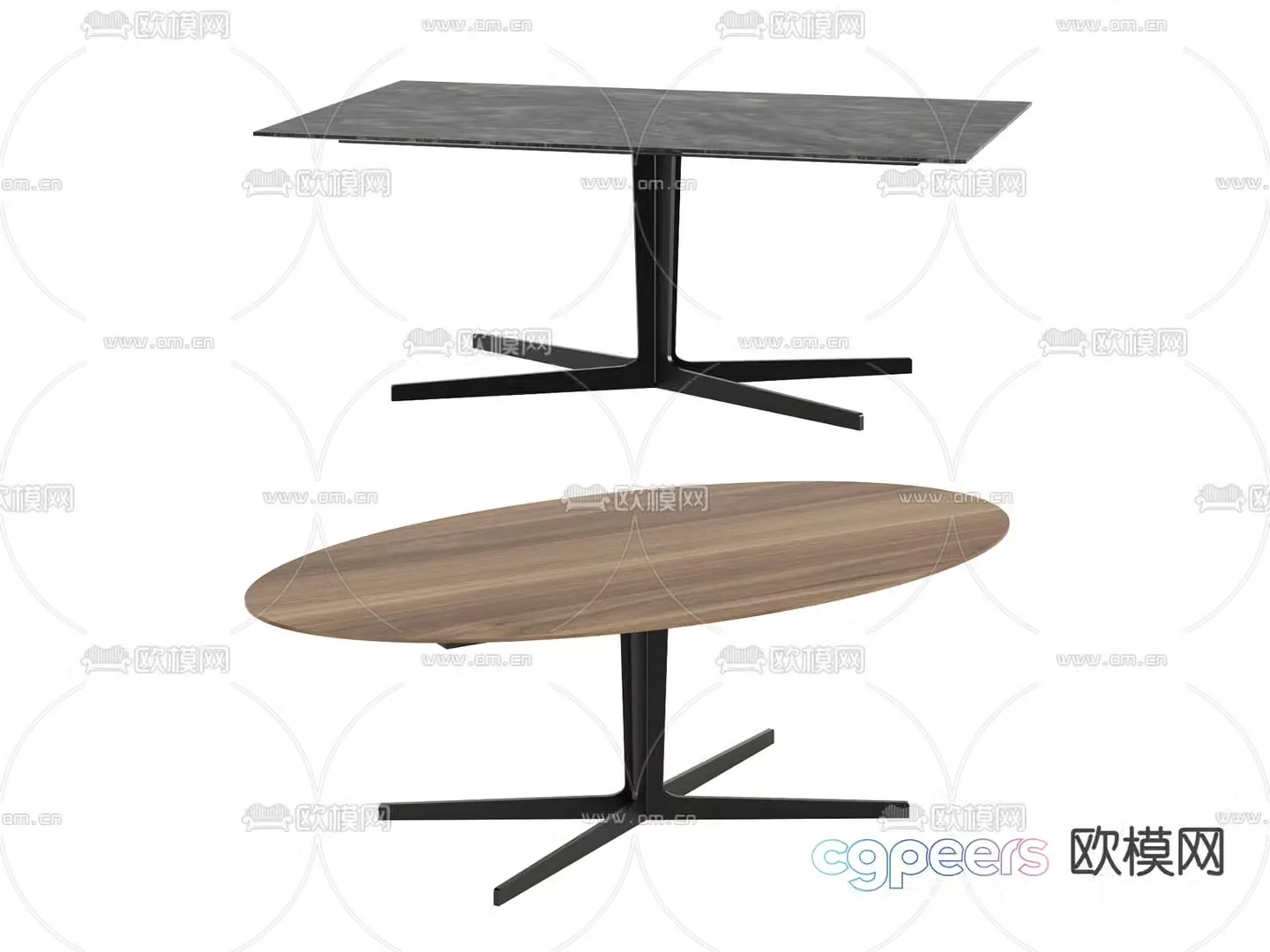 Modern dining table dining table 3d model