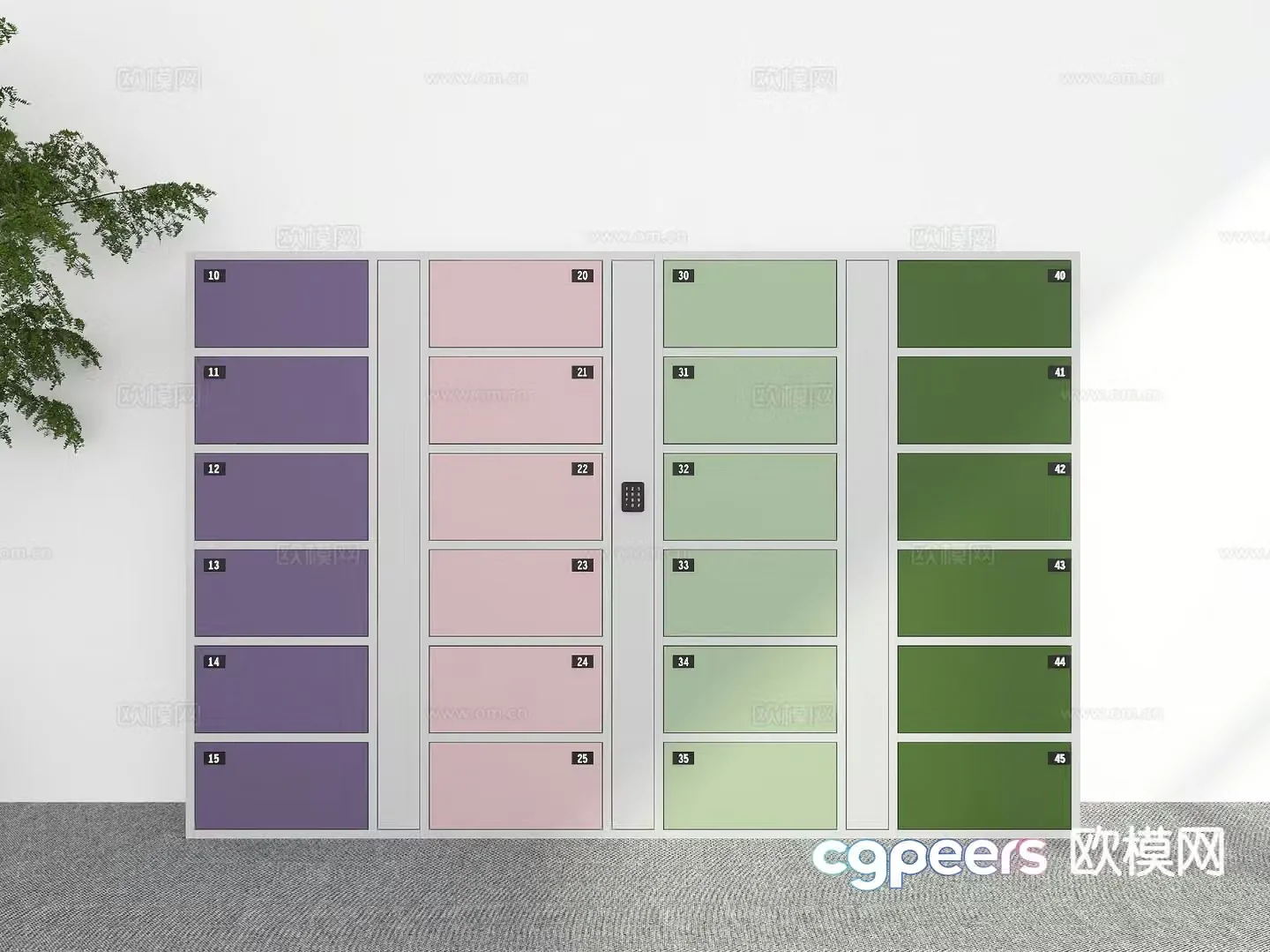 Modern locker locker 3d model