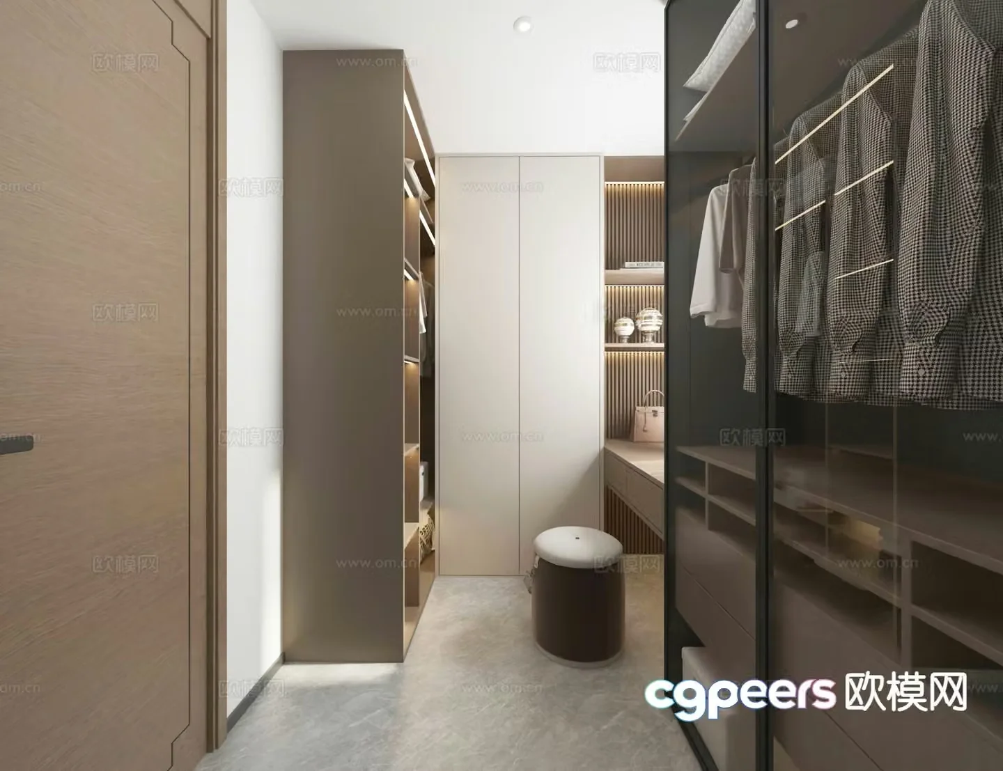 Modern cloakroom 3d model