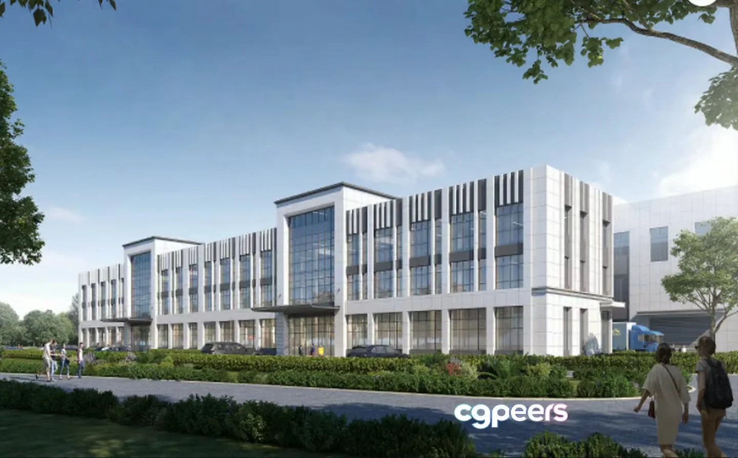 Modern Office Building 3D Model – 11682 – VRAY Render