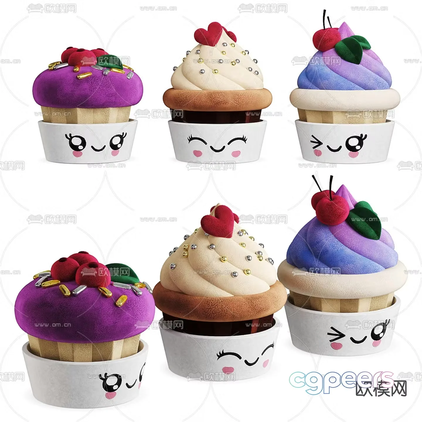 Children’s toys plush cake 3d model