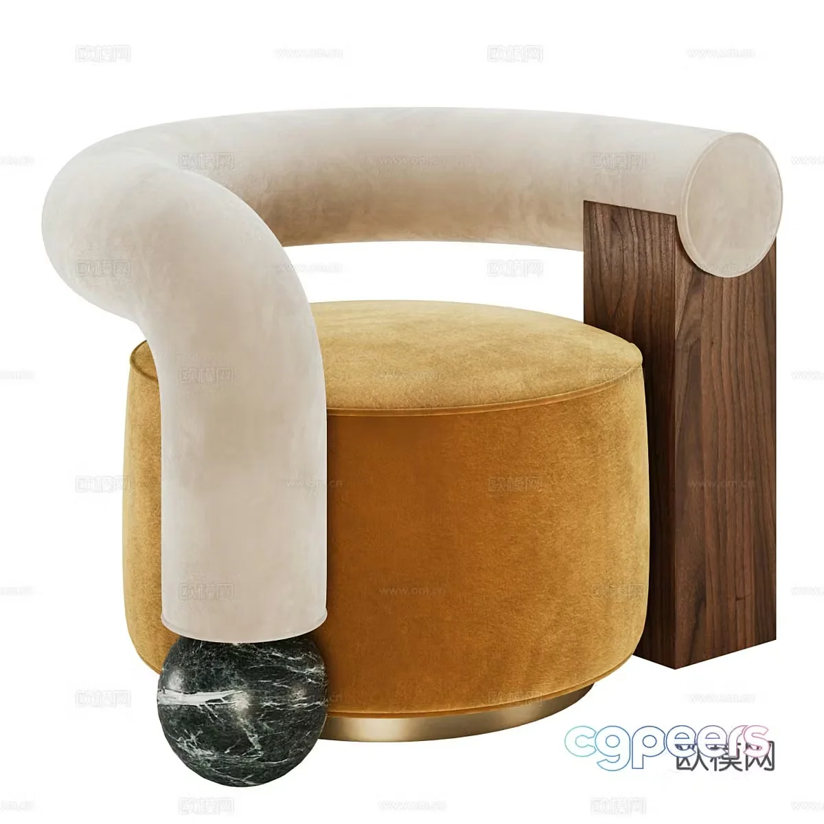 New Chinese style leisure chair 3d model