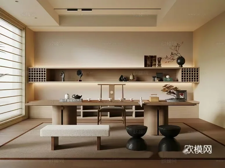 Traditional Japanese Dining Room 3D Model – 16734 – VRAY Render