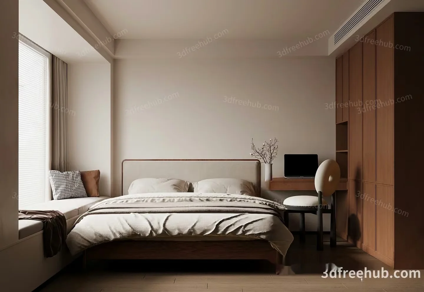 Cozy Bedroom 3D Model – 22688 – VRAY Render
