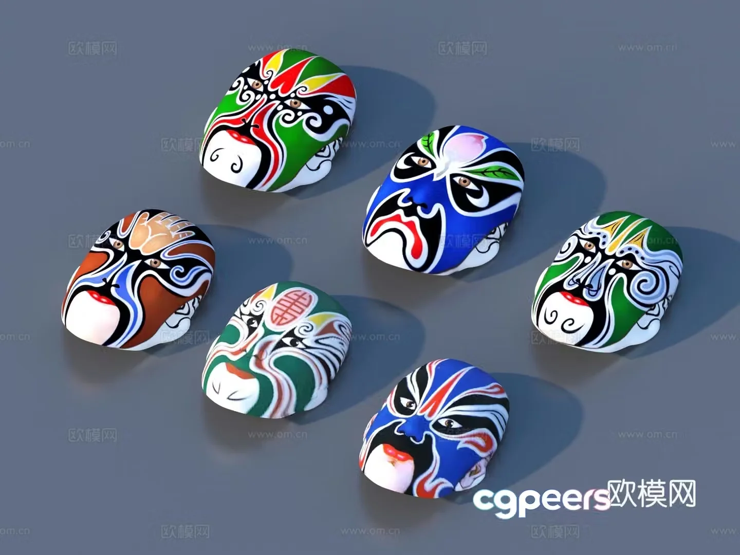 Facebook Peking Opera Facebook Cultural Supplies Opera Facebook 3D Model