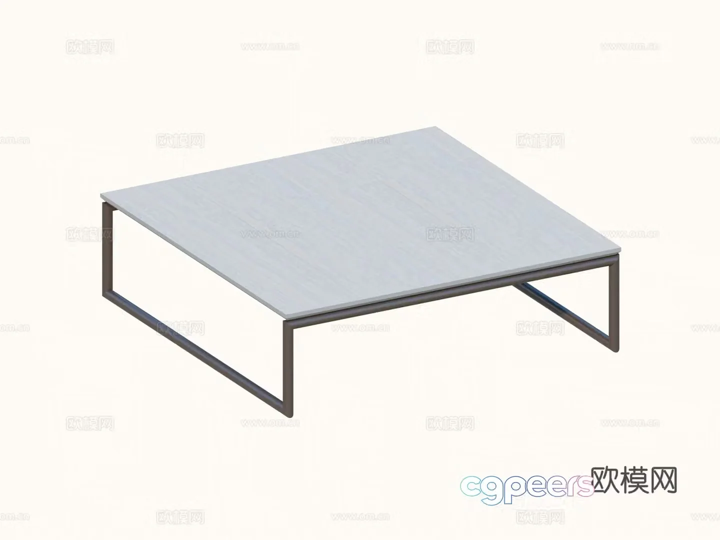 Modern Wasabi Coffee Table Square Table Rock Coffee Table Metal Rock Coffee Table Combination 3D Model