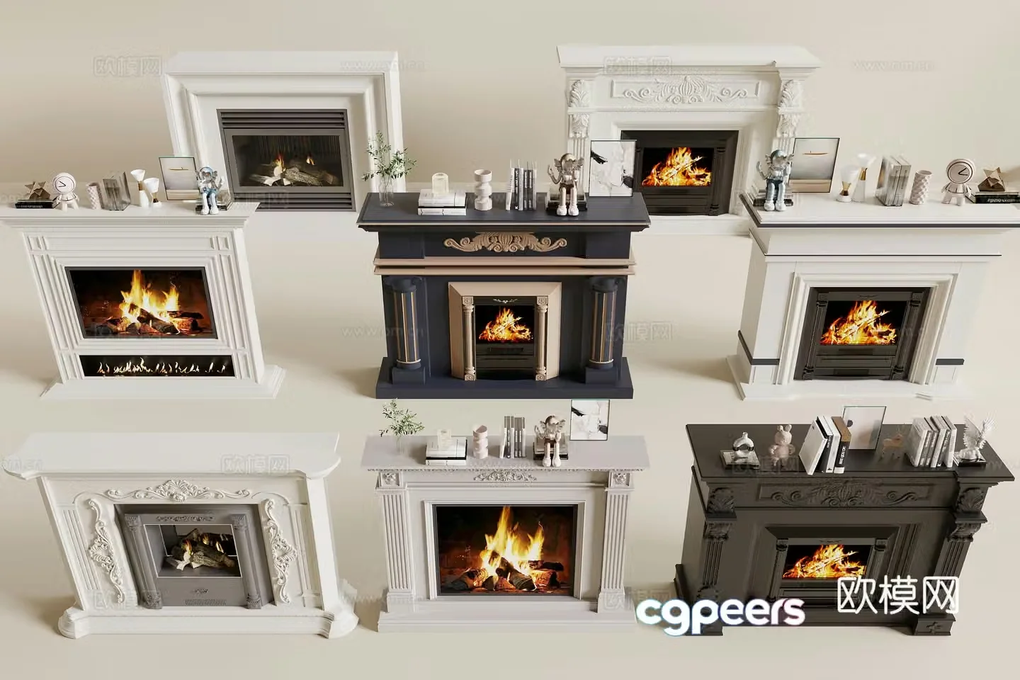 French fireplace 3d model