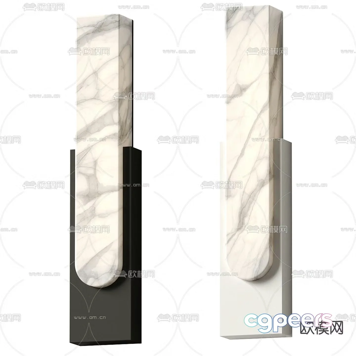 Marble wall light 3d model