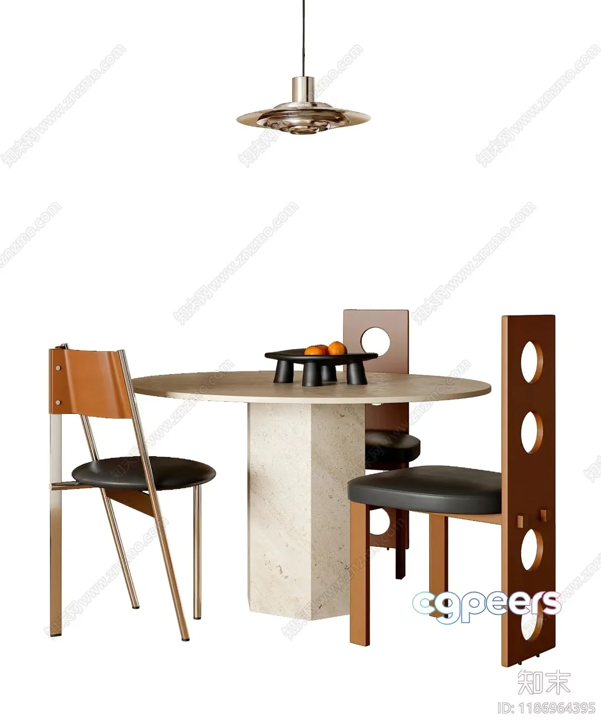 Modern Dining Table 3D Model – 3508 – VRAY Render