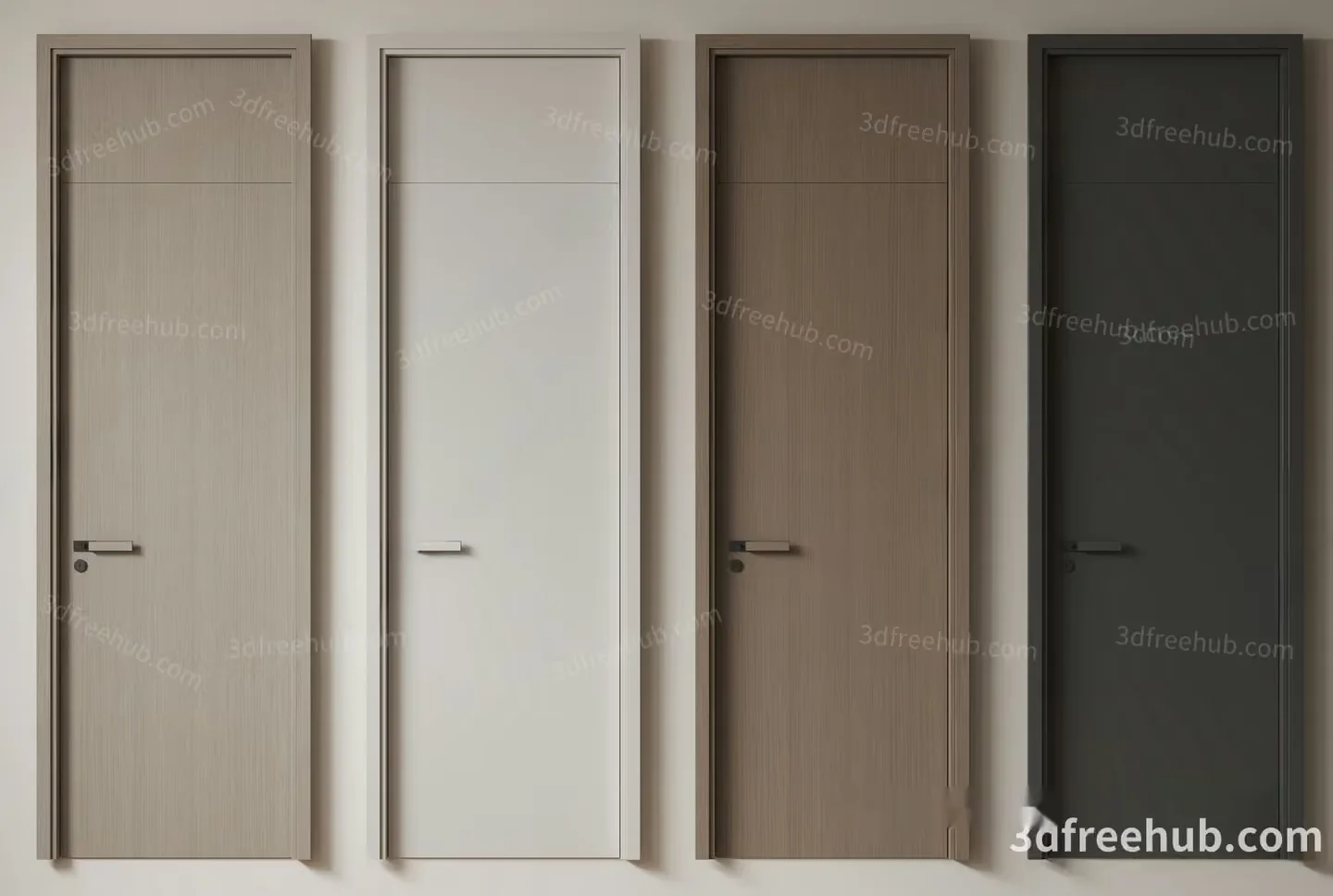 Four Doors 3D Model – 21623 – VRAY Render