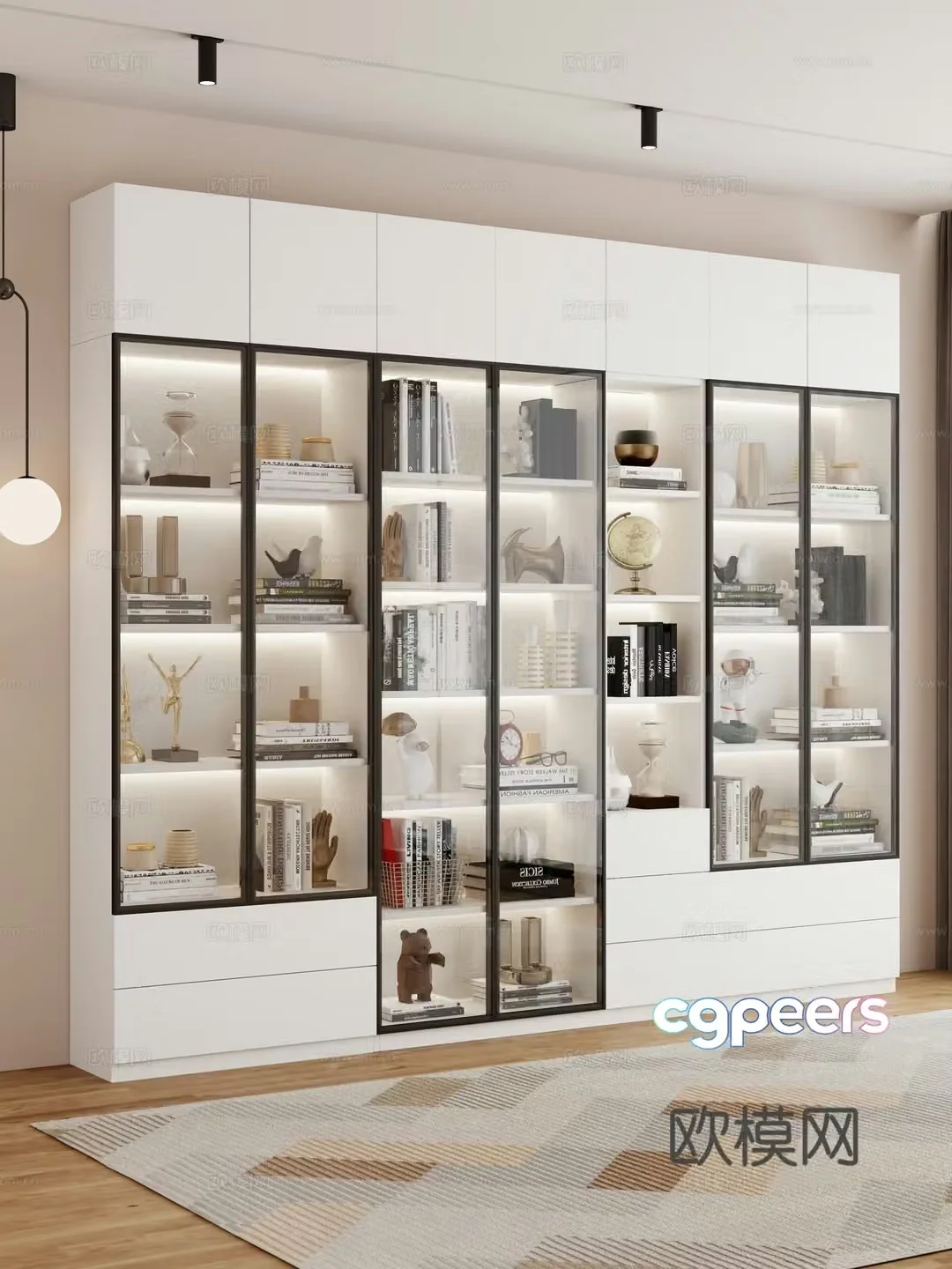 Modern Wardrobe Decoration Decoration Cabinet Custom Cabinet 3D Model