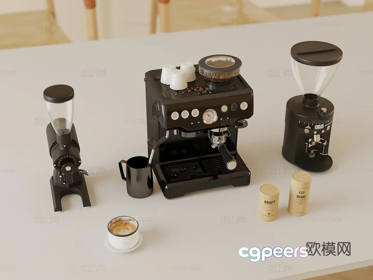 Coffee maker Modern coffee maker Coffee cup 3d model