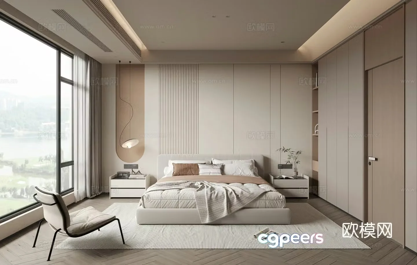 Modern bedroom 3d model