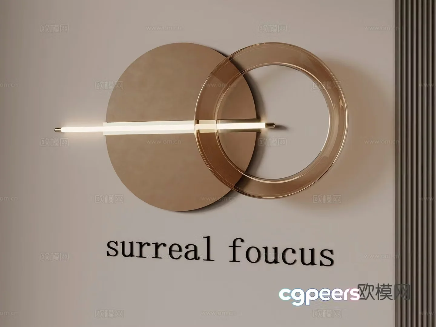 Light luxury acrylic wall lamp artistic wall lamp 3d model