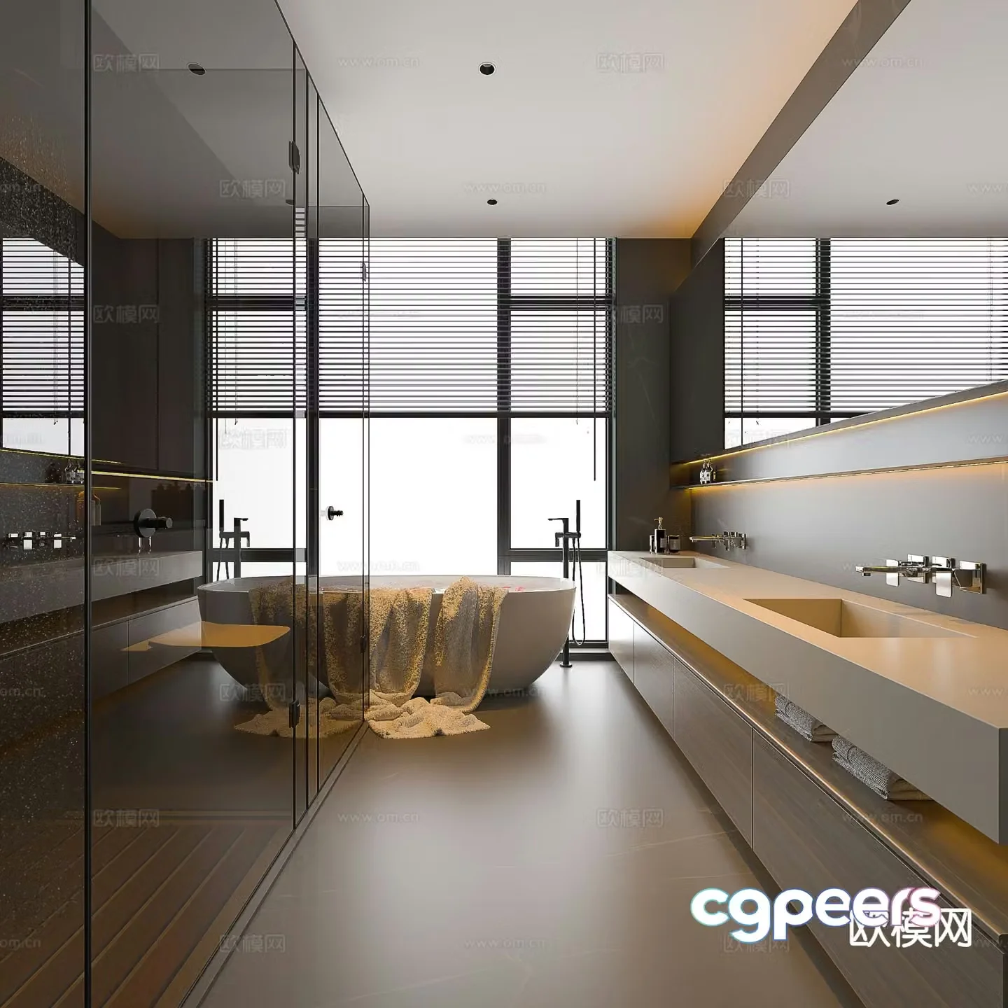 Modern bathroom bathroom 3d model
