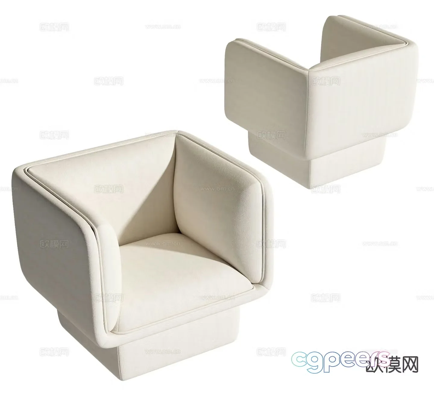 Single sofa leisure sofa 3d model