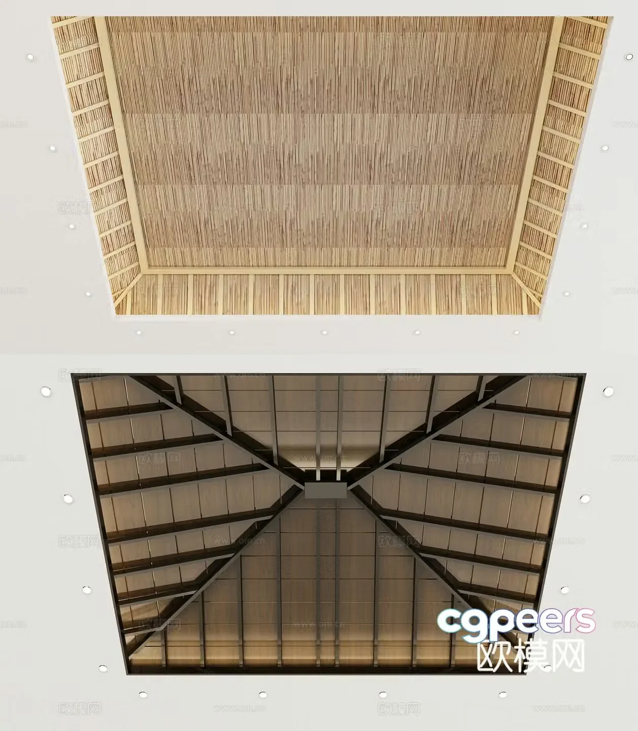 Southeast Asia suspended ceiling grille ceiling modeling ceiling 3D model