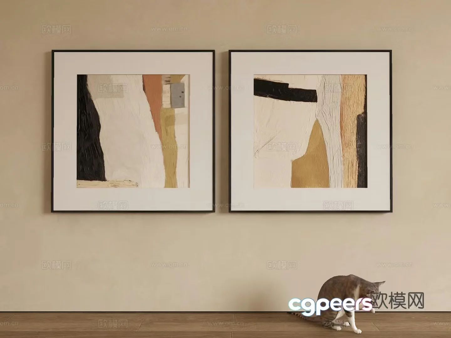 Modern decorative painting 3d model