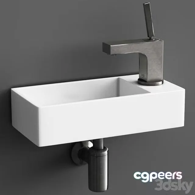 3ds Max Free – washbasin WeltWasser Aisbach & faucet Hansgrohe Axor Citterio