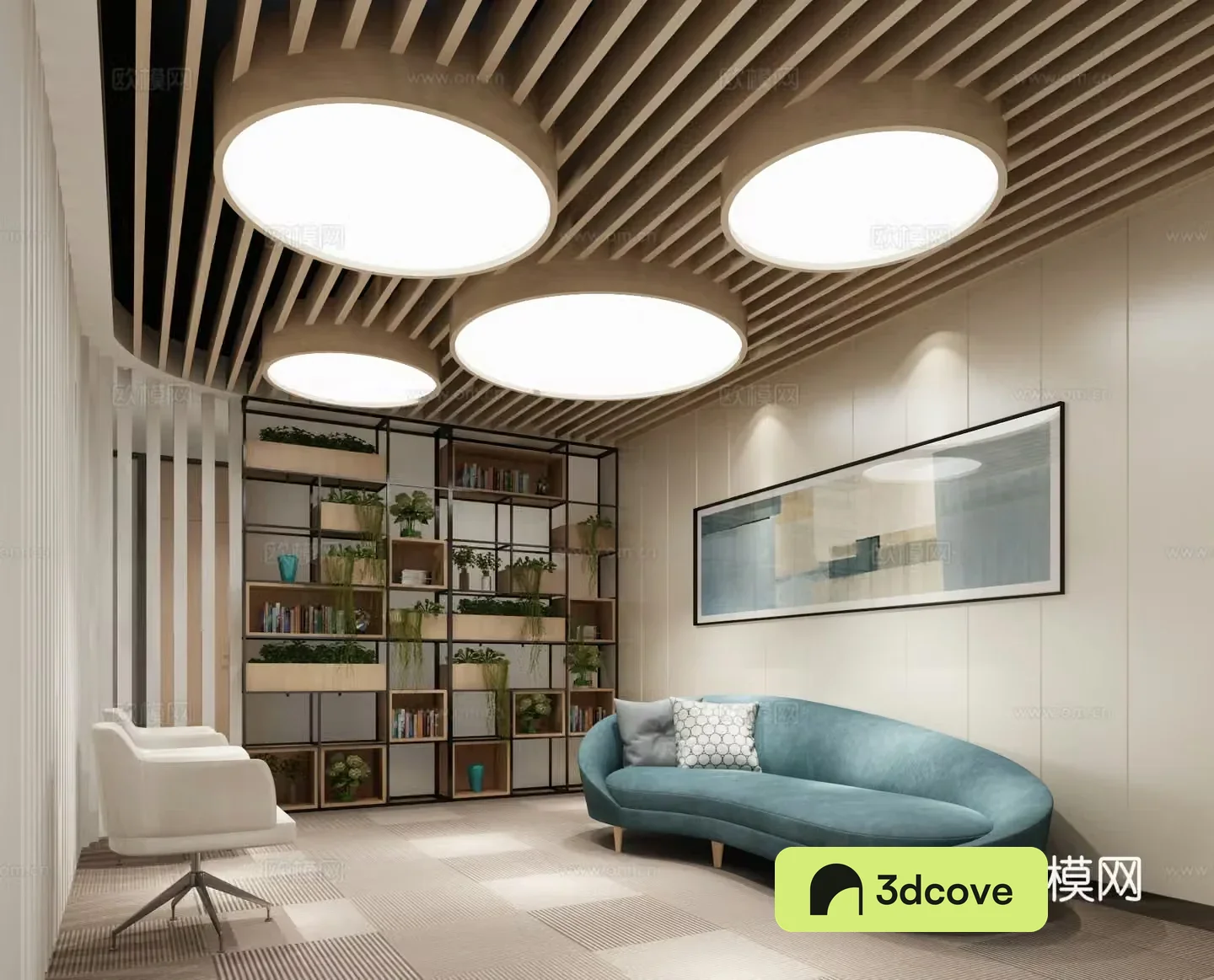 Modern negotiation room rest area