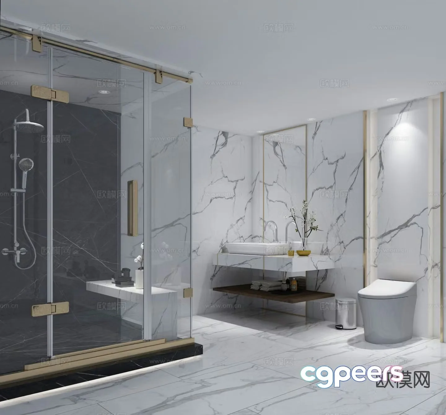 Modern bathroom bathroom 3d model