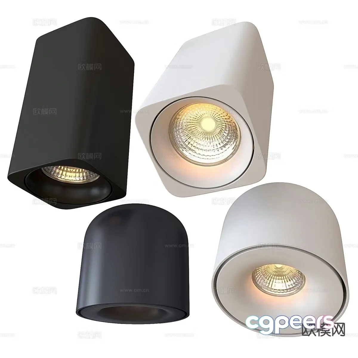 Surface mounted downlight spotlight magnetic light 3D model