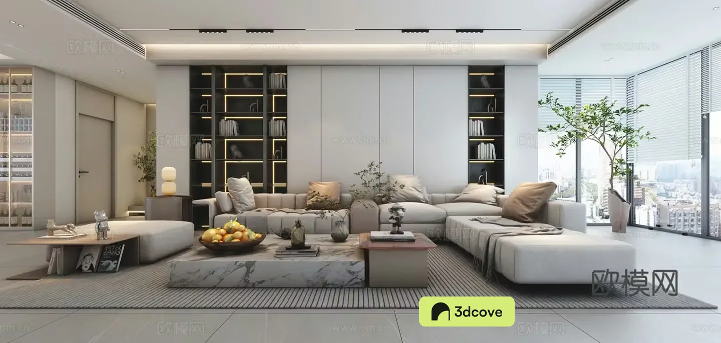 Modern living room 3d model