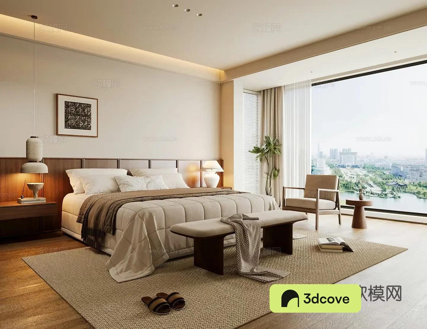 Wasabi Middle Ages Home Bedroom Wasabi Wind Bedroom Secondary Bedroom Master Bedroom Bathroom Window Bedroom 3D Model