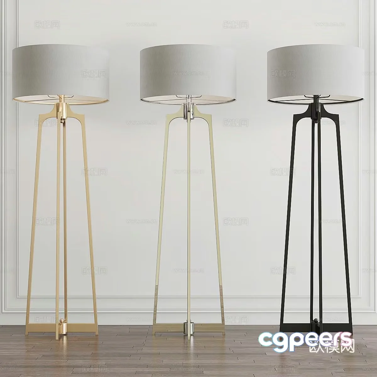 Modern Floor Lamps 3D Model – 6358 – VRAY Render
