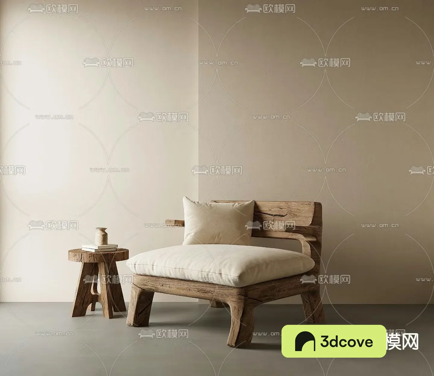 Wabi-sabi chair leisure chair table