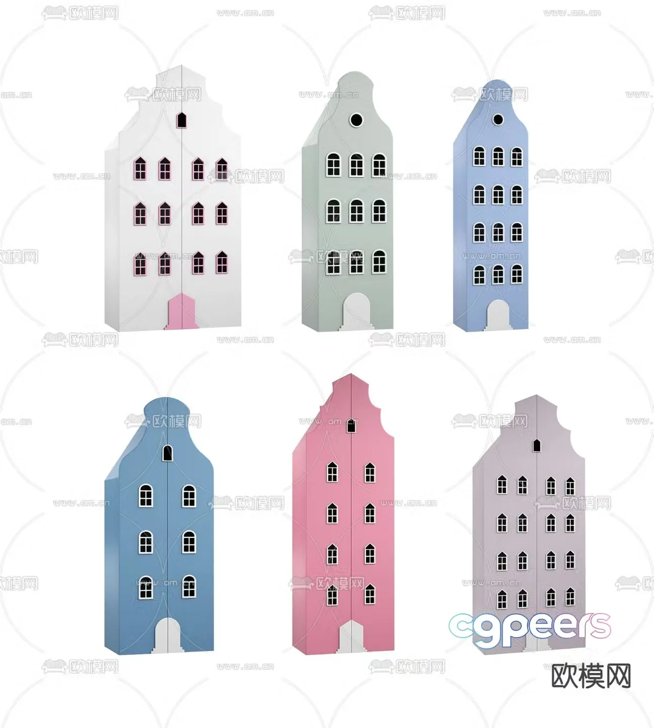 Modern children’s dollhouse 3d model