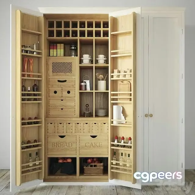 3ds Max Free – Kitchen cupboard organizer