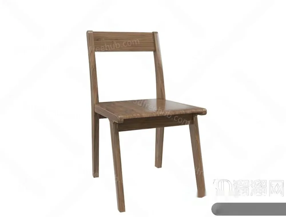 Wooden Dining Chair 3D Model – 9114 – VRAY Render