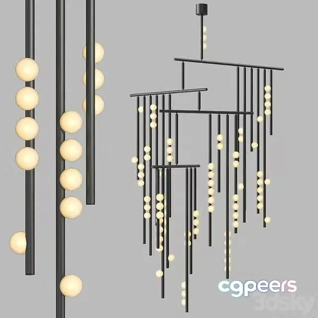 3ds Max Free – Drop system chandelier
