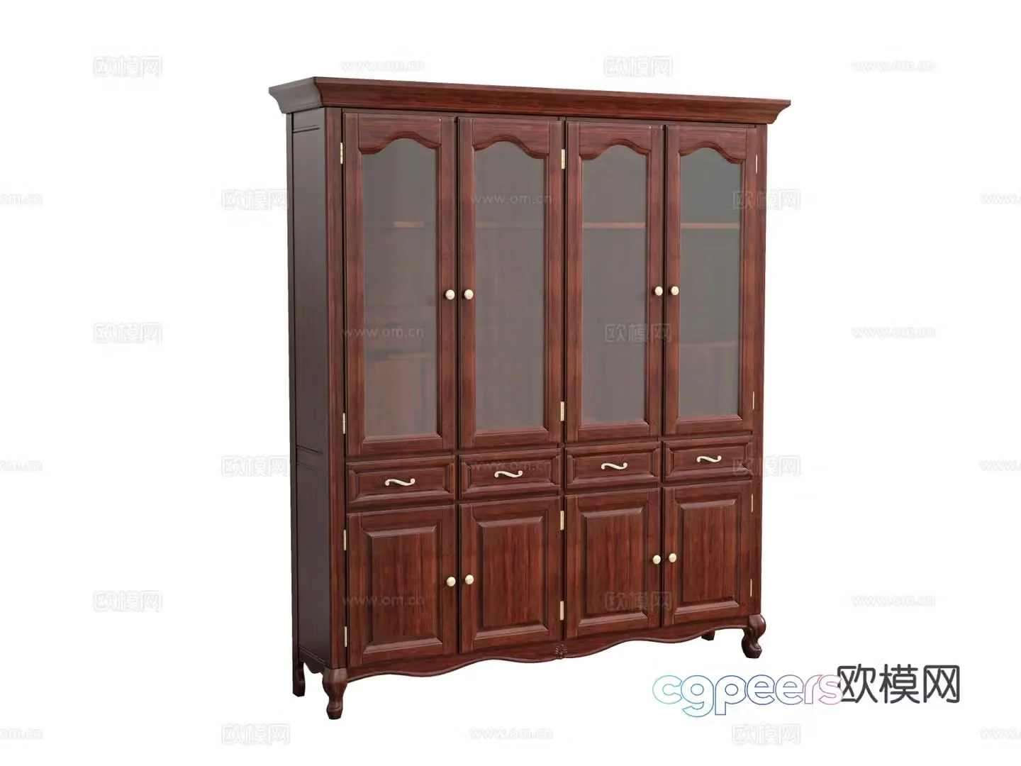 Simple European wardrobe 3D model