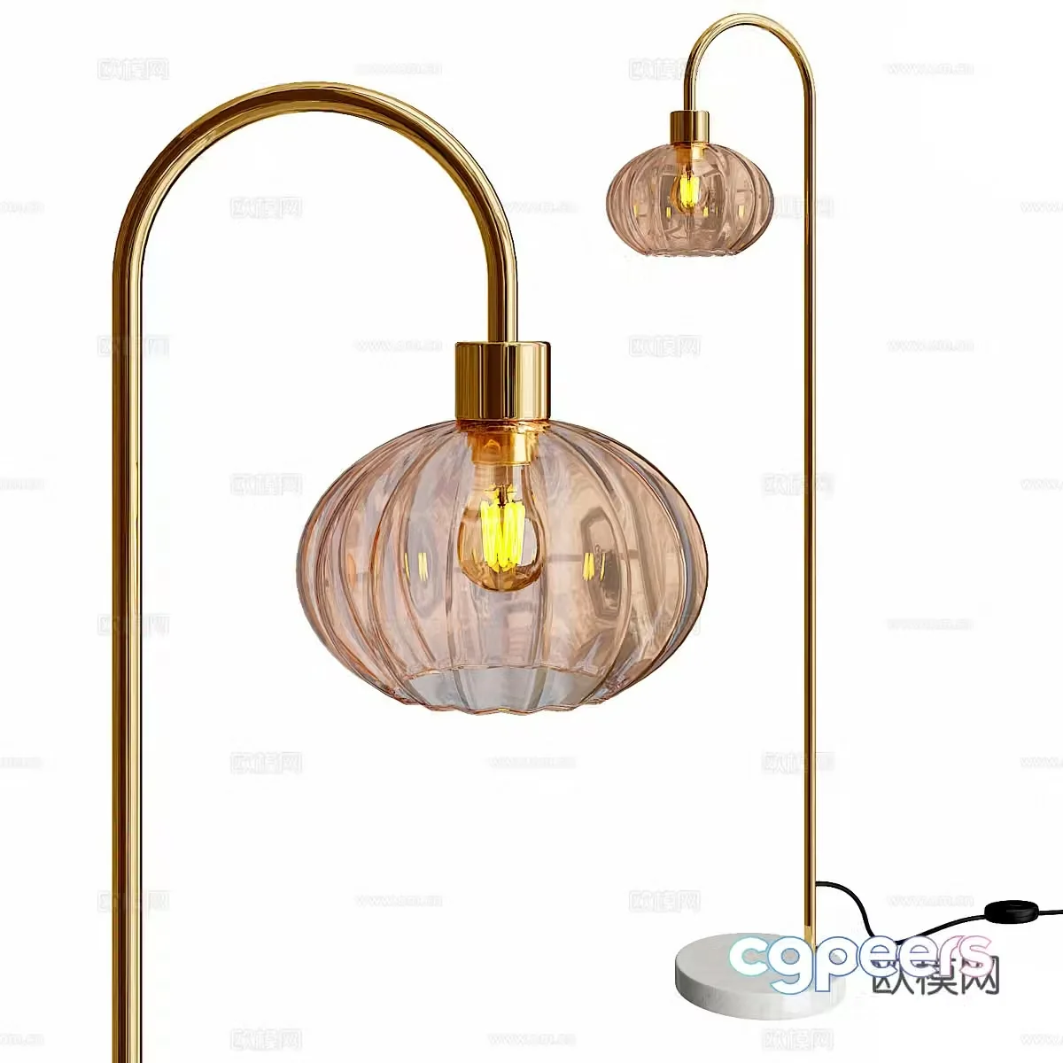 Modern light luxury floor lamp 3d model