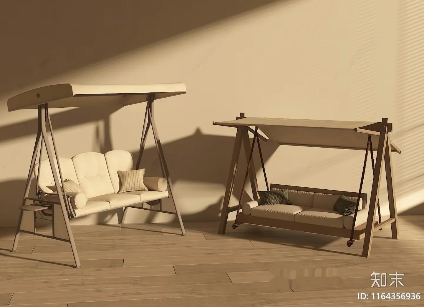 Modern Swing Set 3D Model – 1305 – VRAY Render
