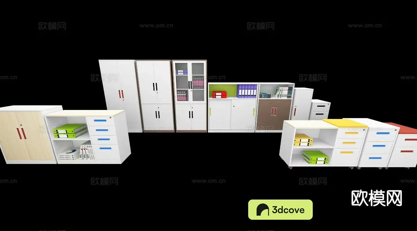 modern information cabinet file cabinet file cabinet 3d model