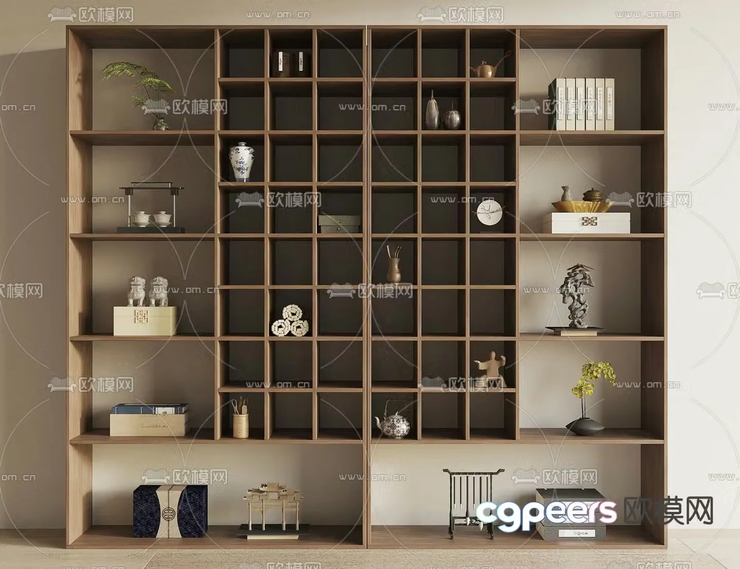 New Chinese style Bogu rack 3D model
