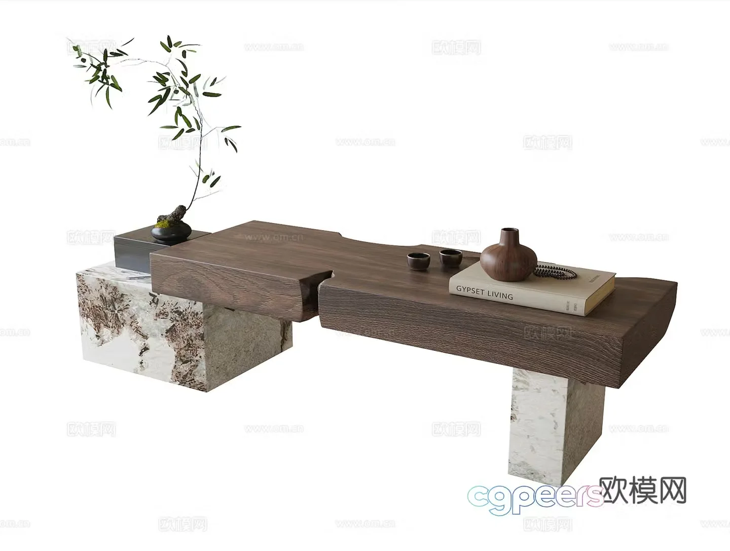 Modern bench stool stool bench 3d model