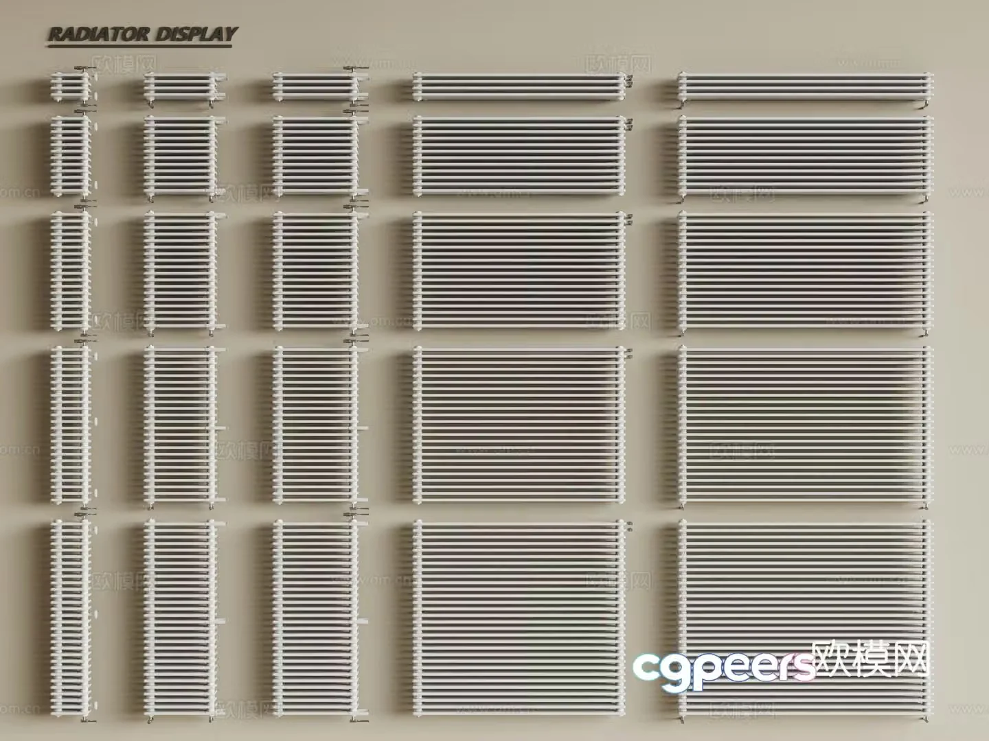 Modern radiator Heating pipe 3d model