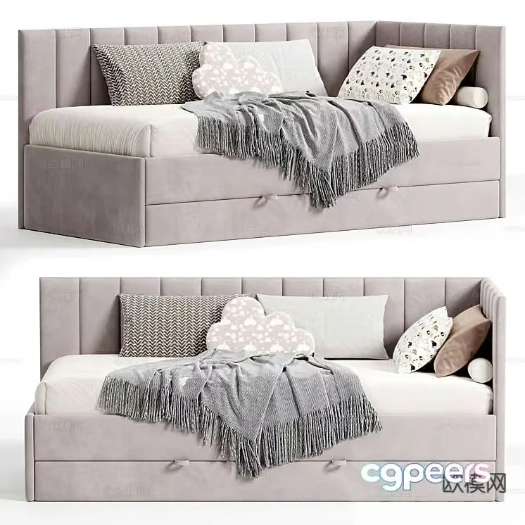 Modern children’s bed sofa bed 3d model