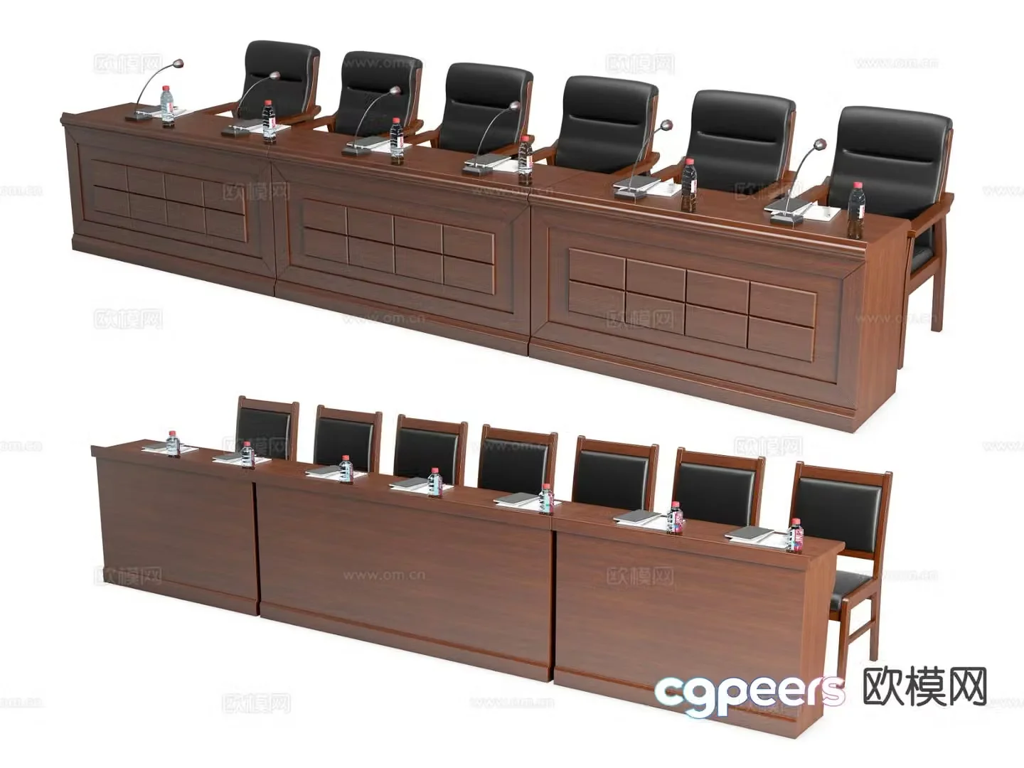 Modern conference tables and chairs chairman table and chairs 3d model
