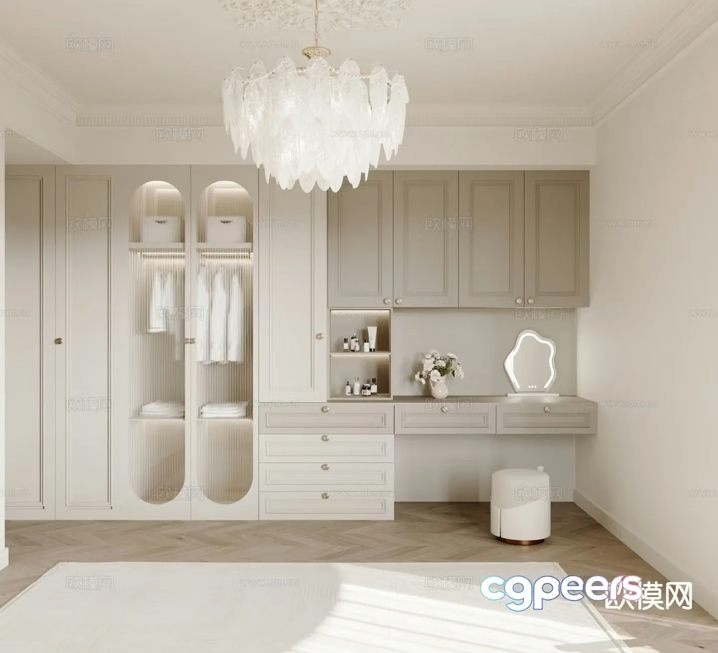 French cloakroom 3d model