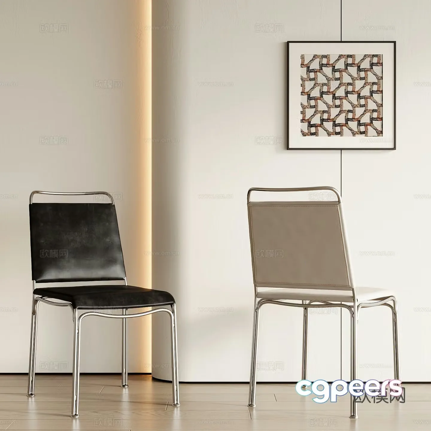 Modern dining chair 3d model