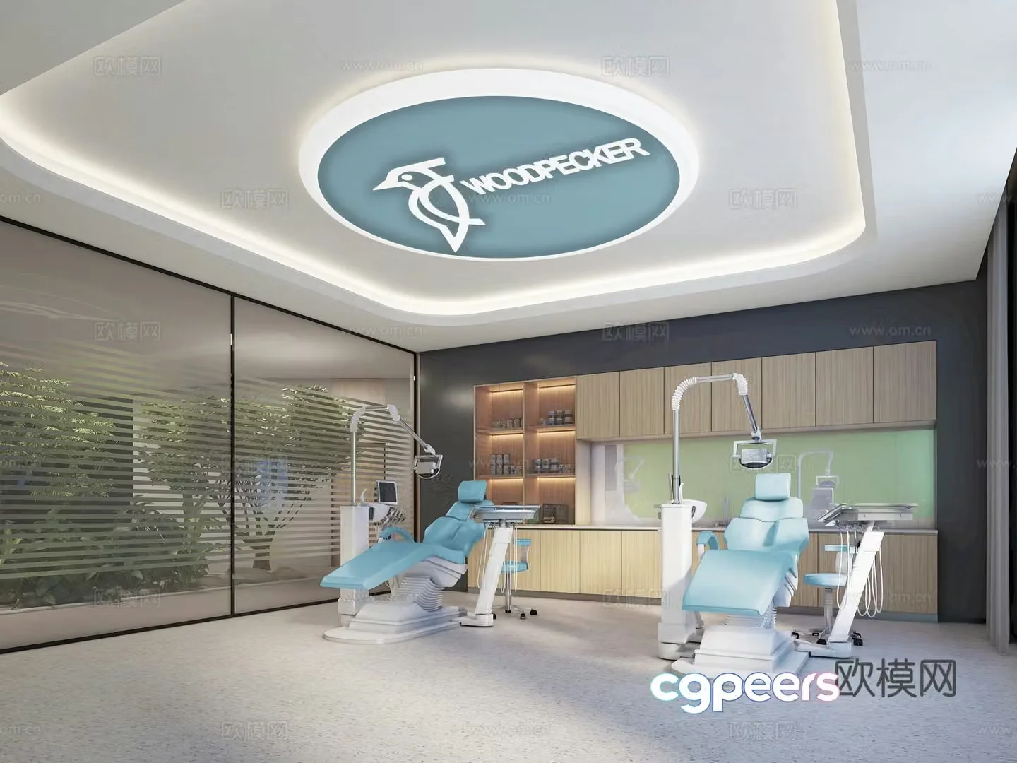 Modern dental hospital cleaning room 3d model