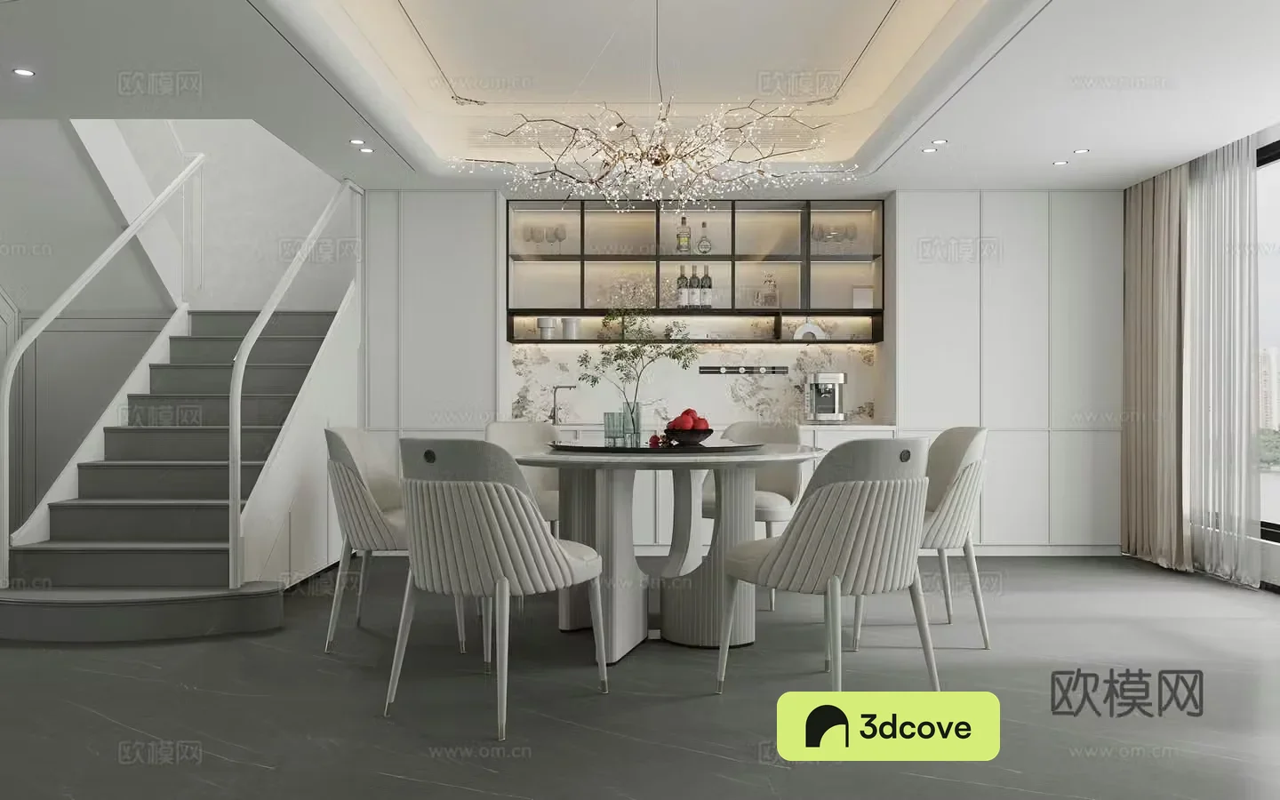 Modern light luxury restaurant