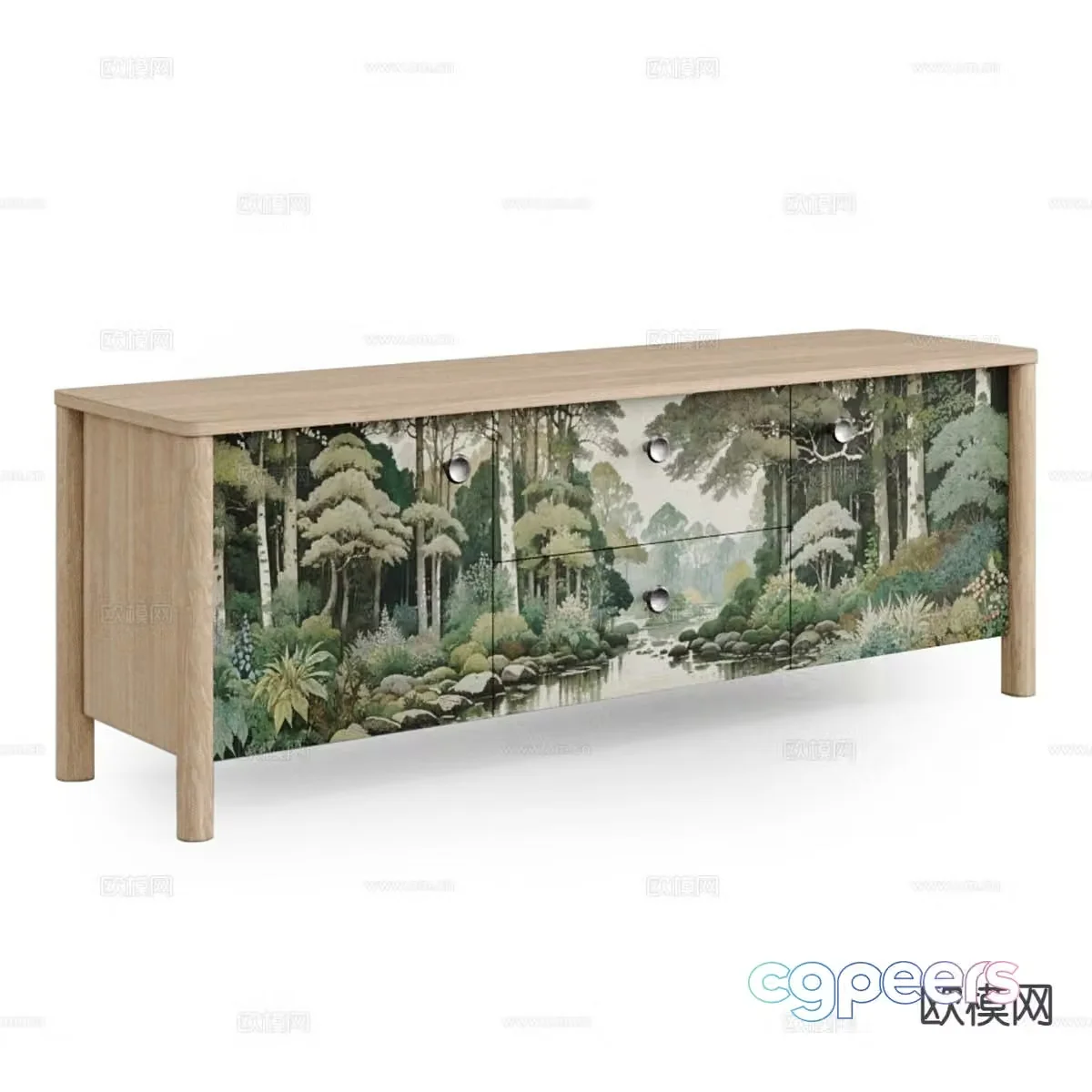 Nordic TV cabinet 3d model