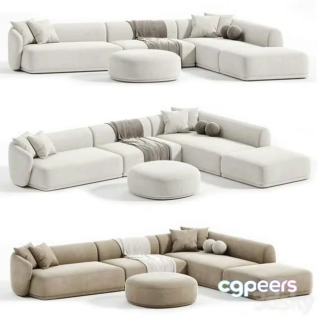 3ds Max Free – Rene Sofa by Meridiani